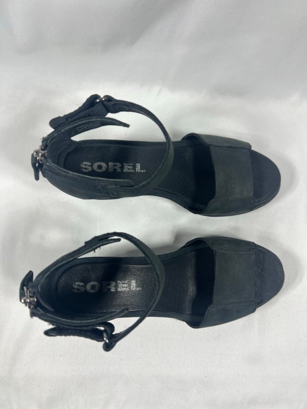 Sorel Sandals Womens 7 Joanie ii Wedge Heels Leather Strappy Open Toe Summer - Picture 5 of 8